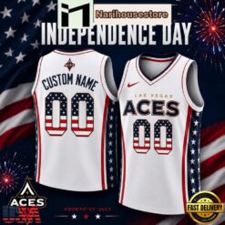 Las Vegas Aces WNBA Independence Day 250 Years Basketball Jersey