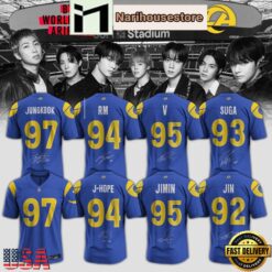 Los Angeles Rams x BTS World Tour Arirang 2026 Custom Football Jersey