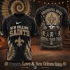 New Orleans Saints NFL x Greateful Dead Peace Love All Over Print T Shirt 2 New Orleans Saints NFL Peace Love Greateful Dead Special New 3D Shirt