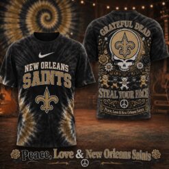 New Orleans Saints NFL Peace Love Greateful Dead Special New 3D Shirt