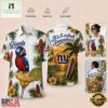 New York Giants NFL Parrot Summer Hawaiian Shirt 3 New York Giants NFL It's 5 O'clock Somewhere Button Up Tropical Parrot Hawaiian Shirt