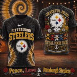 Pittsburgh Steelers NFL Peace Love Greateful Dead Special New 3D Shirt