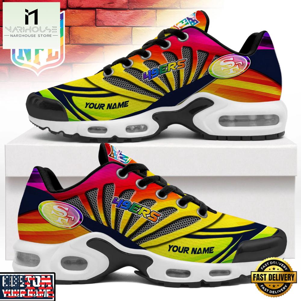 San Francisco 49ers NFL Pride Month 2026 Custom Name Air Max Plus Shoes San Francisco 49ers NFL Pride Month 2026 Custom Name Air Max Plus Shoes