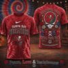 Tampa Bay Buccaneers NFL x Greateful Dead Peace Love All Over Print T Shirt 2 Tampa Bay Buccaneers NFL Peace Love Greateful Dead Special New 3D Shirt