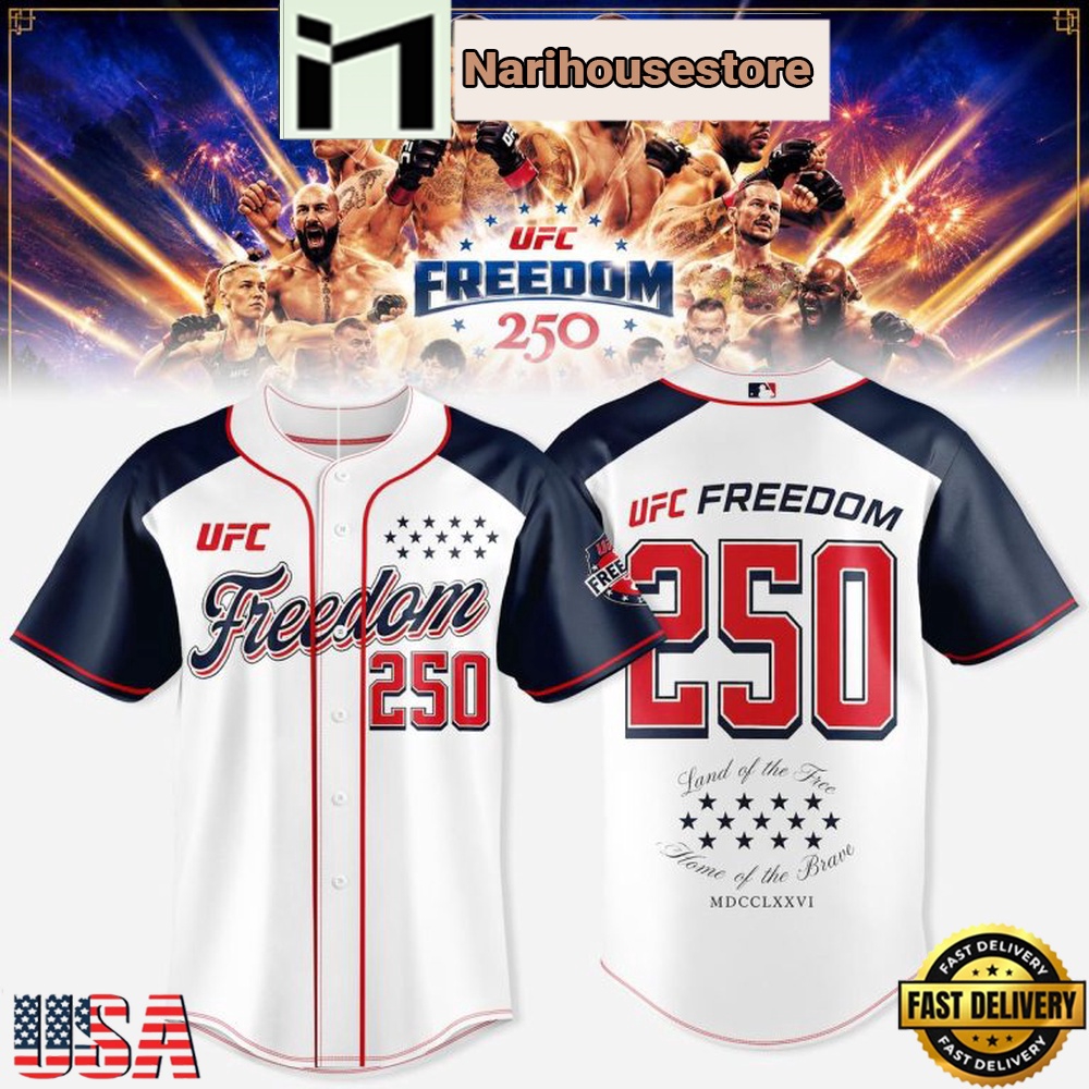UFC Freedom 250 White House Exclusive Special Edition Baseball Jersey UFC Freedom 250 White House Exclusive Special Edition Baseball Jersey