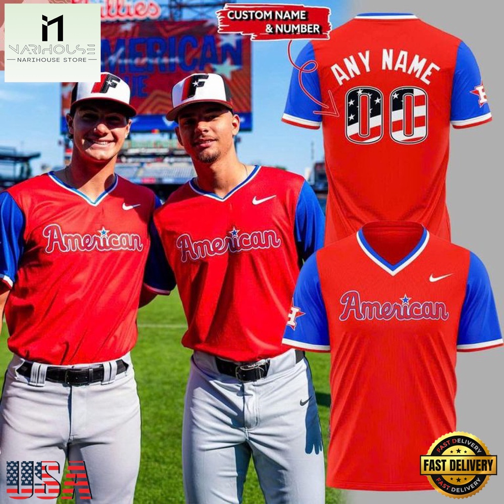 Houston Astros 2026 All-Star American Custom T-Shirt Houston Astros 2026 All-Star American Custom T-Shirt