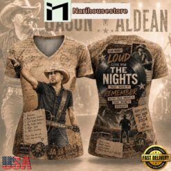 Jason Aldean Loud Live For The Nights V Neck T-Shirt