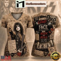 Kiss Loud And Proud Born To Rock V Neck T-Shirt