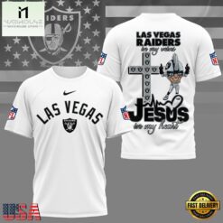 Las Vegas Raiders Faith & Football 3D T-Shirt