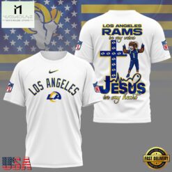 Los Angeles Rams Faith & Football 3D T-Shirt