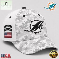 Miami Dolphins 2026 NFL Salute to Service Digital Camo Baseball Cap