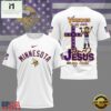 NFL Minnesota Vikings Jesus In My Heart T-Shirt 3 Minnesota Vikings Faith & Football 3D T-Shirt