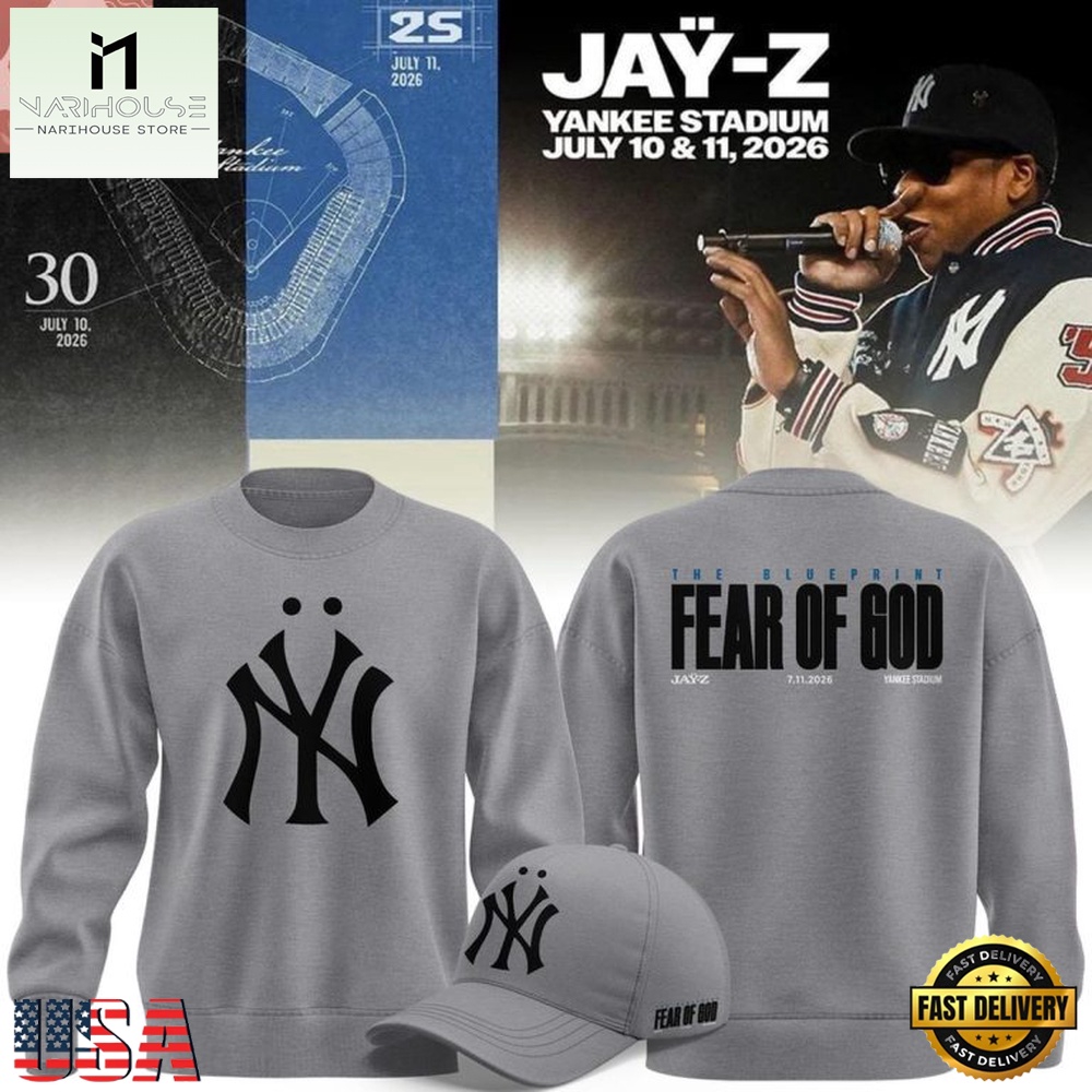 New York Yankees x Jay-Z Tour 2026 Fear of God Unisex Sweatshirt New York Yankees x Jay-Z Tour 2026 Fear of God Unisex Sweatshirt