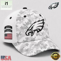 Philadelphia Eagles 2026 NFL Salute to Service Digital Camo Baseball Cap