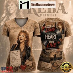 Reba McEntire Country Queen Forever V Neck T-Shirt