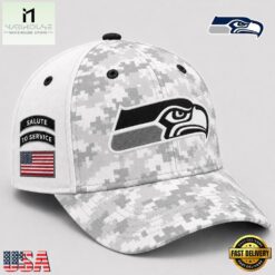 Seattle Seahawks 2026 NFL Salute to Service Digital Camo Baseball Cap
