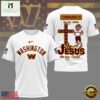 NFL Washington Commanders Jesus In My Heart T-Shirt 2 Washington Commanders Faith & Football 3D T-Shirt