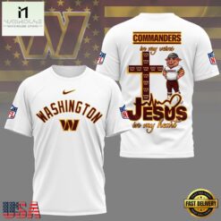 Washington Commanders Faith & Football 3D T-Shirt