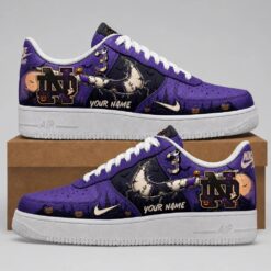 Notre Dame Fighting Irish 2026 NCAA Haunted Moon Halloween Custom Air Force 1 Shoes Sneakers , Sporty Sneakers Shoes Notre Dame Fighting Irish 2026 Ncaa Haunted Moon Halloween Custom Air Force 1 Shoes Sneakers