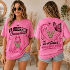 Vanderbilt Commodores 2026 NCAA Pink October Breast Cancer Awareness Fan Pride Unisex T Shirt , NCAA College 3D Shirt Vanderbilt Commodores 2026 Ncaa Pink October Breast Cancer Awareness Fan Pride Unisex T Shirt