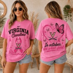 Virginia Cavaliers 2026 NCAA Pink October Breast Cancer Awareness Fan Pride Unisex T Shirt , NCAA College 3D Shirt Virginia Cavaliers 2026 Ncaa Pink October Breast Cancer Awareness Fan Pride Unisex T Shirt