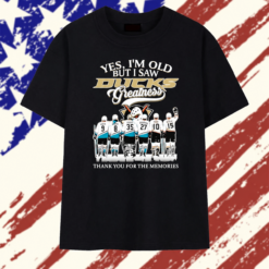 Anaheim Ducks Greatness Kariya Selanne Giguere Niedermayer Perry Getzlaf Signature T Shirt , Stylish 2D Graphic Shirt Anaheim Ducks Greatness Kariya Selanne Giguere Niedermayer Perry Getzlaf Signature T Shirt