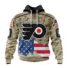 NHL Philadelphia Flyers Specialized Kits For United State With Camo Color Hoodie, T Shirt , NHL 3D Game Day Tee Nhl Philadelphia Flyers Specialized Kits For United State With Camo Color Hoodie T Shirt 1