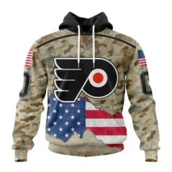 NHL Philadelphia Flyers Specialized Kits For United State With Camo Color Hoodie, T Shirt , NHL 3D Game Day Tee Nhl Philadelphia Flyers Specialized Kits For United State With Camo Color Hoodie T Shirt 1