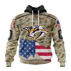 NHL Nashville Predators Specialized Kits For United State With Camo Color Hoodie, T Shirt , NHL 3D Game Day Tee Nhl Nashville Predators Specialized Kits For United State With Camo Color Hoodie T Shirt 1