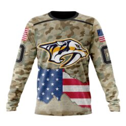 NHL Nashville Predators Specialized Kits For United State With Camo Color Hoodie, T Shirt , NHL 3D Game Day Tee Nhl Nashville Predators Specialized Kits For United State With Camo Color Hoodie T Shirt 3