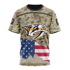 NHL Nashville Predators Specialized Kits For United State With Camo Color Hoodie, T Shirt , NHL 3D Game Day Tee Nhl Nashville Predators Specialized Kits For United State With Camo Color Hoodie T Shirt 4