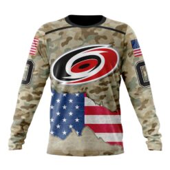 NHL Carolina Hurricanes Specialized Kits For United State With Camo Color Hoodie, T Shirt , NHL 3D Game Day Tee Nhl Carolina Hurricanes Specialized Kits For United State With Camo Color Hoodie T Shirt 3