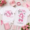 Hello Kitty Together in Pink Breast Cancer Awareness Ribbon, Heartbeat & Unity Front and Back T Shirt , Popular 3D Music Tee Hello Kitty Together IN Pink Breast Cancer Awareness Ribbon Heartbeat Unity Front And Back T Shirt