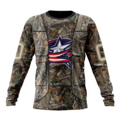 NHL Columbus Blue Jackets Specialized Unisex Vest Kits With Realtree Camo Hoodie, T Shirt, NHL 3D Game Day Tee Nhl Columbus Blue Jackets Specialized Unisex Vest Kits With Realtree Camo Hoodie T Shirt 3
