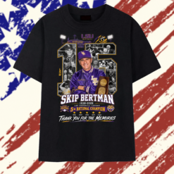 Skip Bertman LSU Baseball Legend 5x National Champion Thank You For The Memories T Shirt, Stylish 2D Graphic Shirt Skip Bertman Lsu Baseball Legend 5X National Champion Thank You For The Memories T Shirt