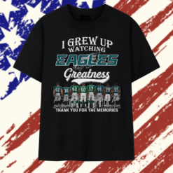 Vintage I Grew Up Watching Philadelphia Eagles Greatness Legends Signatures 2026 T Shirt, Stylish 2D Graphic Shirt Vintage I Grew UP Watching Philadelphia Eagles Greatness Legends Signatures 2026 T Shirt