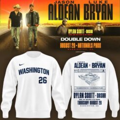 Washington Nationals x Jason Aldean And Luke Bryan 2026 Limited Edition White Sweatshirt, Popular 3D Music Tee Washington Nationals X Jason Aldean And Luke Bryan 2026 Limited Edition White Sweatshirt