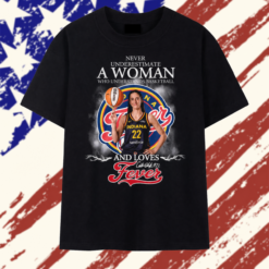 Never Underestimate A Woman Who Understands Basketball And Loves Fever Caitlin Clark #22 T Shirt, Stylish 2D Graphic Shirt Never Underestimate A Woman Who Understands Basketball And Loves Fever Caitlin Clark 22 T Shirt