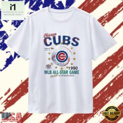 1990 Chicago Cubs MLB All Star Game Wrigley Field Vintage T Shirt , Stylish 2D Graphic Shirt 1990 Chicago Cubs Mlb All Star Game Wrigley Field Vintage T Shirt