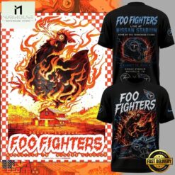 2026 Foo Fighters x Tennessee Titans T Shirt , Popular 3D Music Tee 2026 Foo Fighters X Tennessee Titans T Shirt