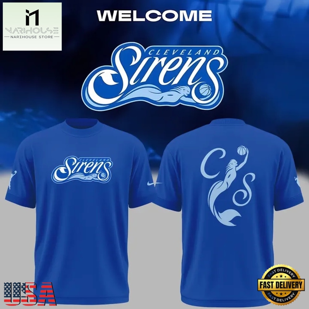 2028 WNBA Expansion Team Cleveland Sirens Unveils Branding Blue 3D Shirt , Trending New Design Shirt 2028 WNBA Expansion Team Cleveland Sirens Unveils Branding Blue 3D Shirt , Trending New Design Shirt