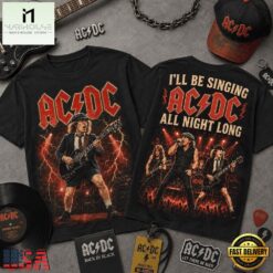 ACDC All Night Long 3D Graphic Shirt, Popular 3D Music Tee Acdc All Night Long 3D Graphic Shirt