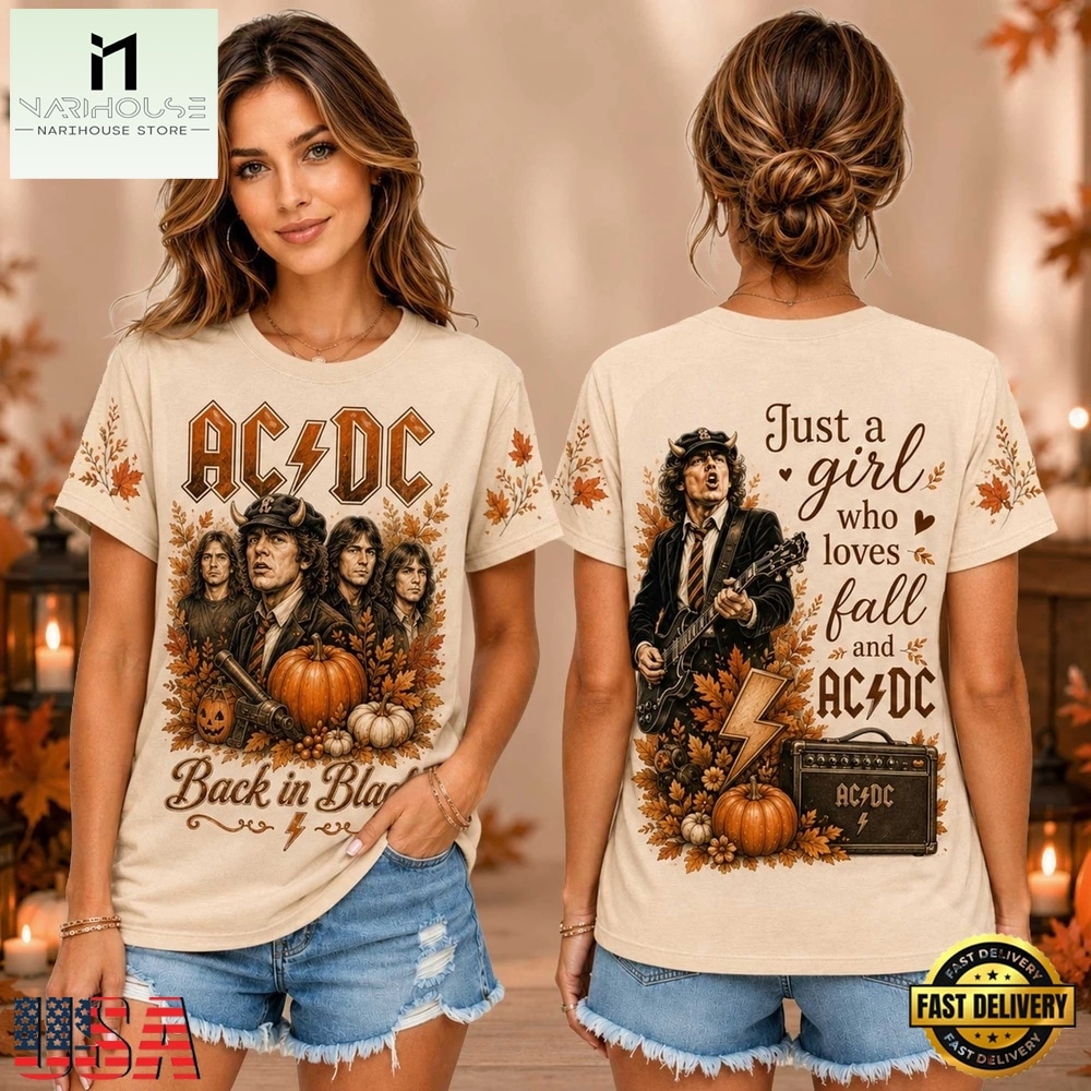 ACDC Autumn Pumpkin Fall Back in Black Unisex 3D Shirt , Music Fans 3D T Shirt ACDC Autumn Pumpkin Fall Back in Black Unisex 3D Shirt , Music Fans 3D T Shirt