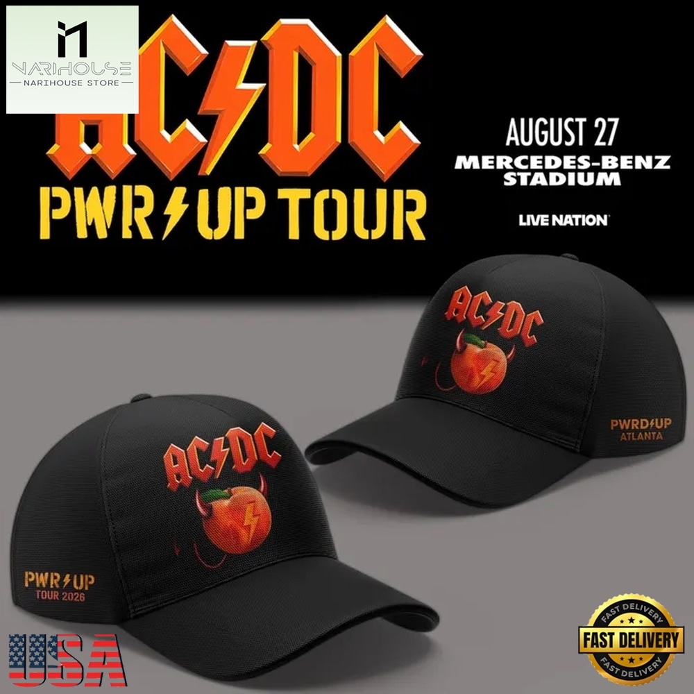 ACDC Exclusive Atlanta Event Shirt Power Up Tour 2026 Cap ACDC Exclusive Atlanta Event Shirt Power Up Tour 2026 Cap