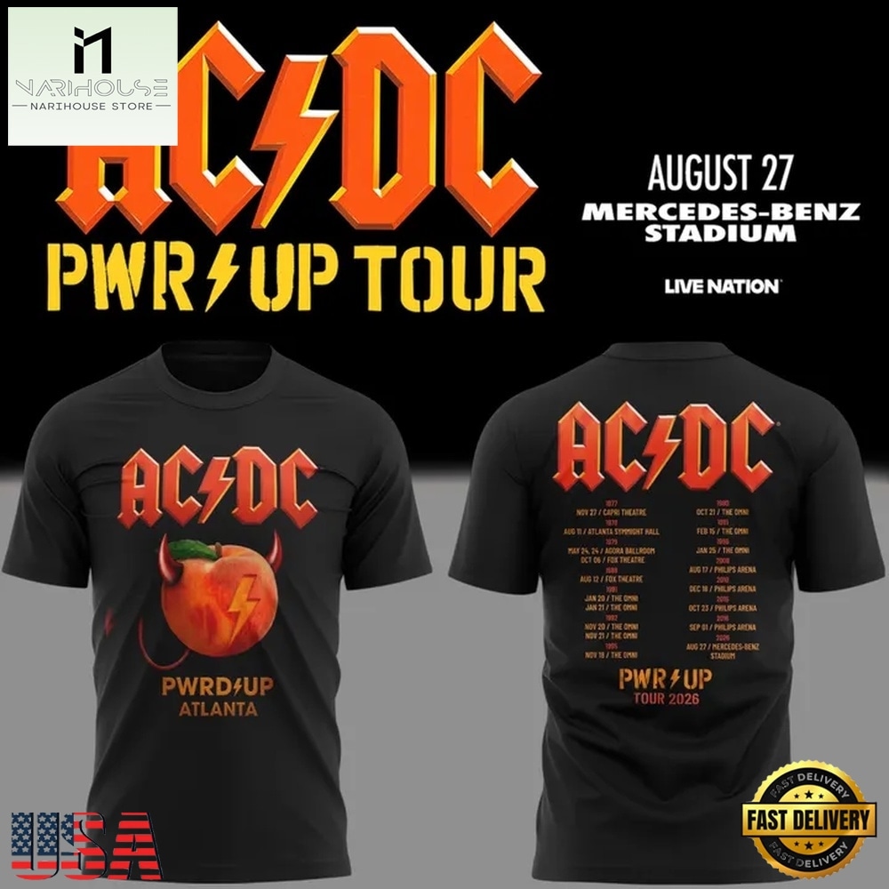 ACDC Exclusive Atlanta Event Shirt Power Up Tour 2026 T Shirt, Popular 3D Music Tee ACDC Exclusive Atlanta Event Shirt Power Up Tour 2026 T Shirt, Popular 3D Music Tee