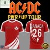 ACDC Exclusive Canada Event Shirt, Power Up Tour 2026 T Shirt , Popular 3D Music Tee Acdc Exclusive Canada Event Shirt Power UP Tour 2026 T Shirt