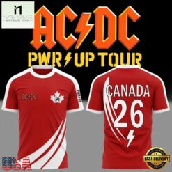 ACDC Exclusive Canada Event Shirt, Power Up Tour 2026 T Shirt , Popular 3D Music Tee Acdc Exclusive Canada Event Shirt Power UP Tour 2026 T Shirt