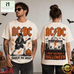 ACDC High Voltage Halloween Rock 3D Shirt, Popular 3D Music Tee Acdc High Voltage Halloween Rock 3D Shirt