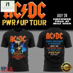 ACDC PWR Up Tour Denver, CO 2026 T Shirt , Popular 3D Music Tee Acdc Pwr UP Tour Denver CO 2026 T Shirt