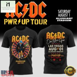 ACDC PWR UP Tour Las Vegas Allegiant Stadium 2026 T Shirt , Popular 3D Music Tee Acdc Pwr UP Tour Las Vegas Allegiant Stadium 2026 T Shirt